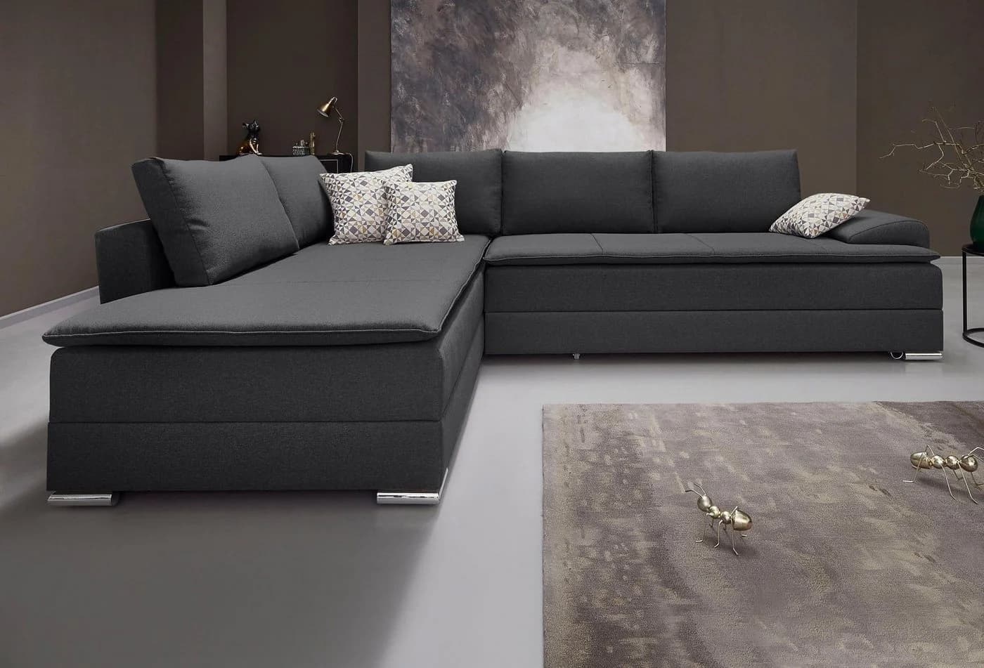 HOME AFFAIRE Ecksofa Night & Day L-Form mit Bettfunktion Anthrazit - Bild 2
