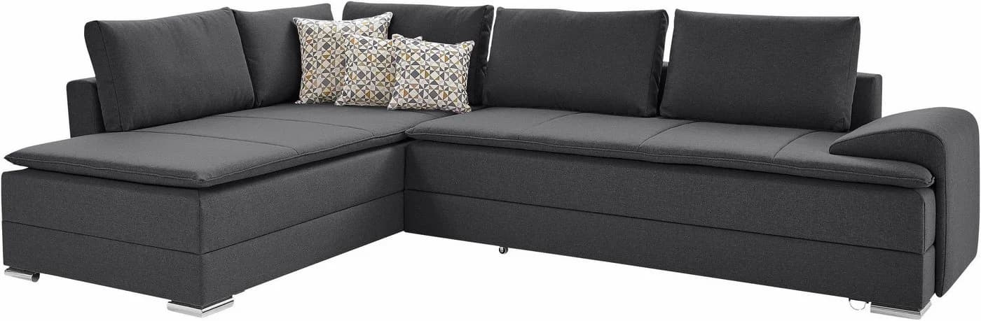HOME AFFAIRE Ecksofa Night & Day L-Form mit Bettfunktion Anthrazit - Bild 4