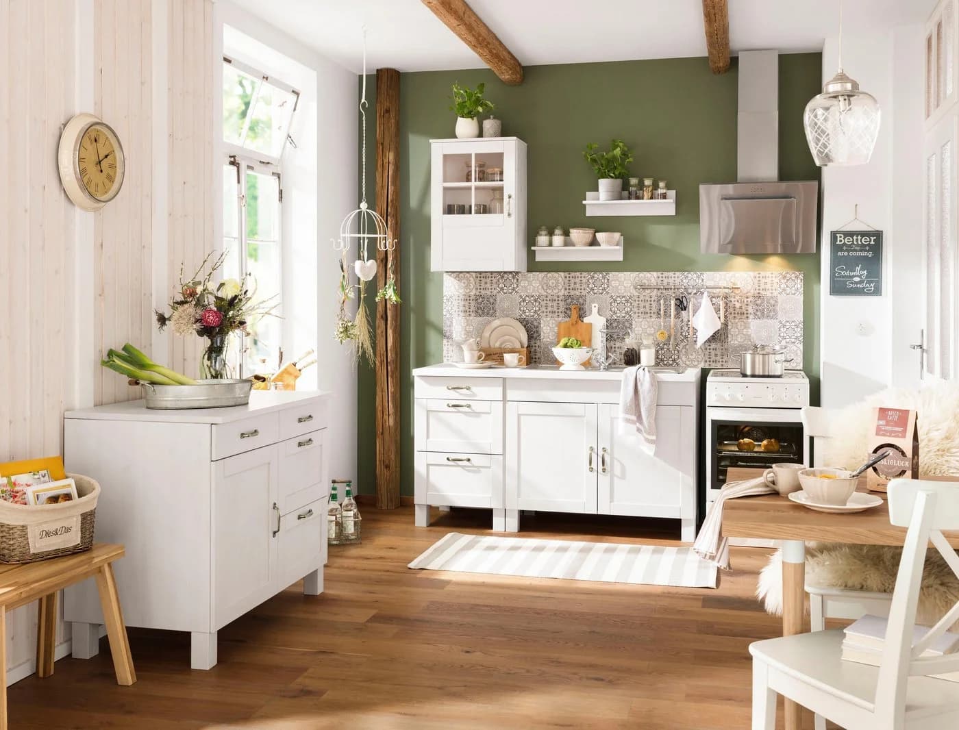 Home Affaire Hängeschrank Alby Weiß Landhaus-Look - Bild 5