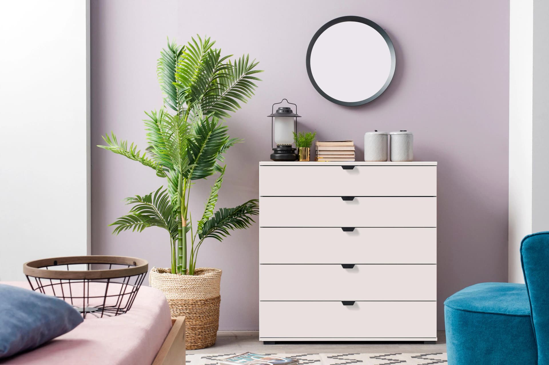 Sideboard INOSIGN Duero Weiß 5 Schubkästen Holzwerkstoff