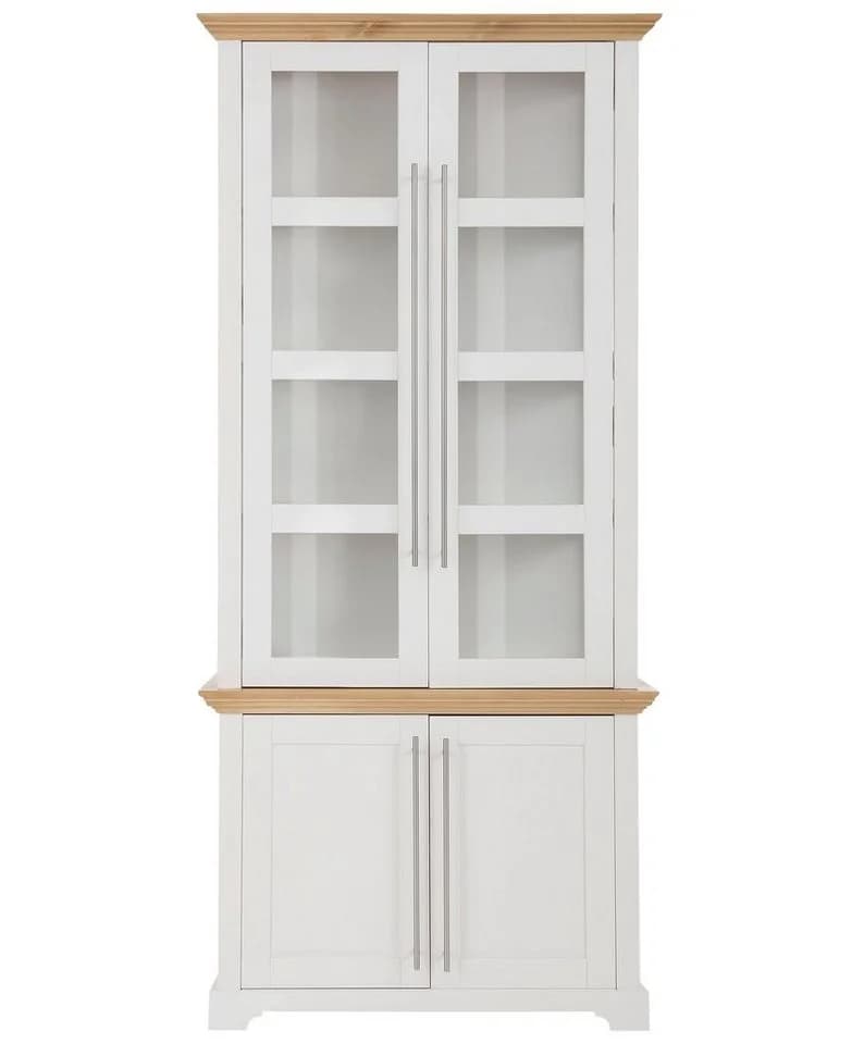 OTTO HOME Vitrine Melissa Weiß/Honigfarben Massivholz Kiefer - Bild 2