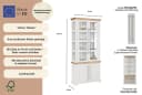 OTTO HOME Vitrine Melissa Weiß/Honigfarben Massivholz Kiefer Bild 3
