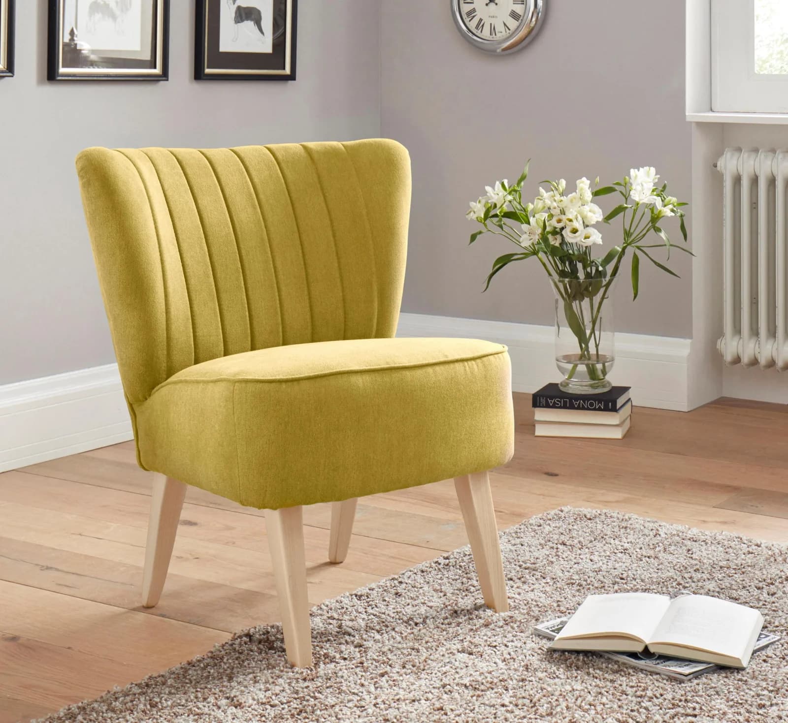 Home Affaire Sessel Campi Gelb Luxus-Microfaser