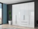 OTTO HOME Piano Drehtürenschrank Weiß Hochglanz mit LED Bild 2