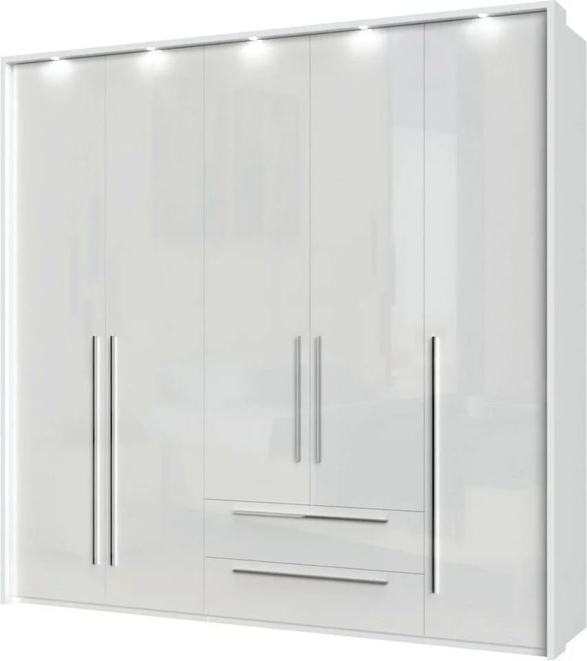 OTTO HOME Piano Drehtürenschrank Weiß Hochglanz mit LED - Bild 3