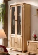OTTO HOME Vitrine Adele 4-türig Beige Massivholz Landhausstil Bild 1