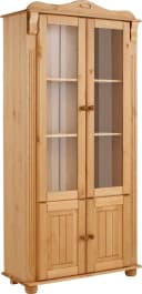 OTTO HOME Vitrine Adele 4-türig Beige Massivholz Landhausstil Bild 2