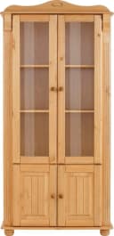 OTTO HOME Vitrine Adele 4-türig Beige Massivholz Landhausstil Bild 5