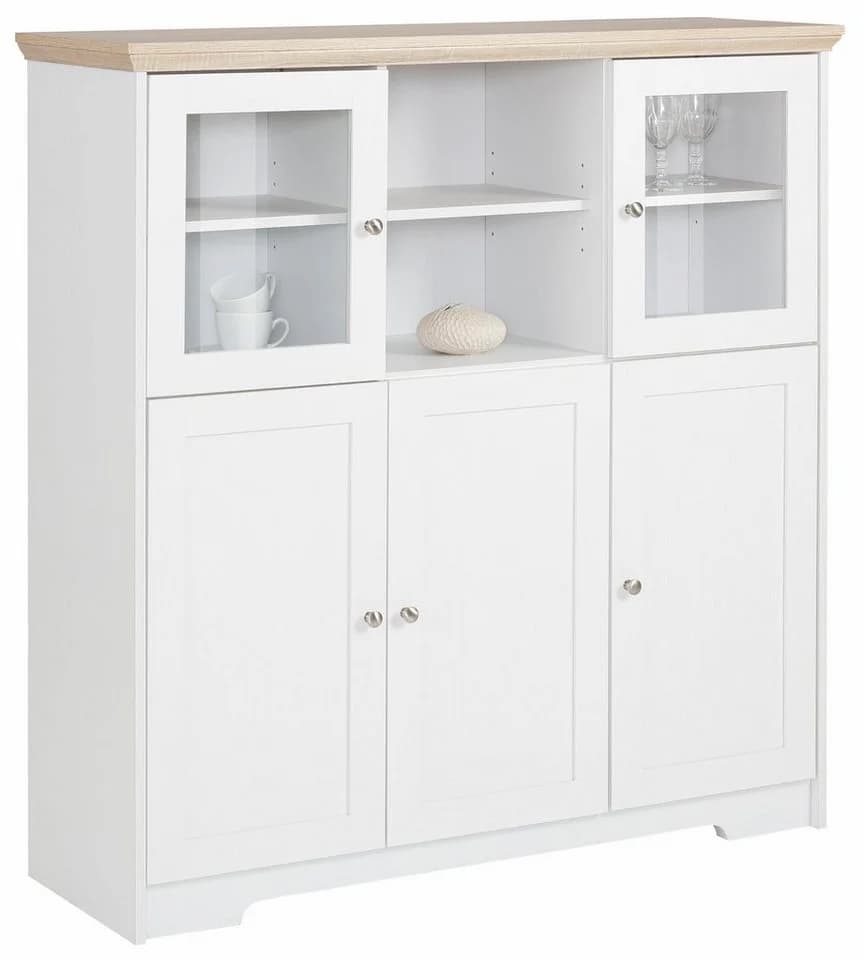 OTTO HOME Highboard Nanna Weiß Sonoma Eiche - Bild 2