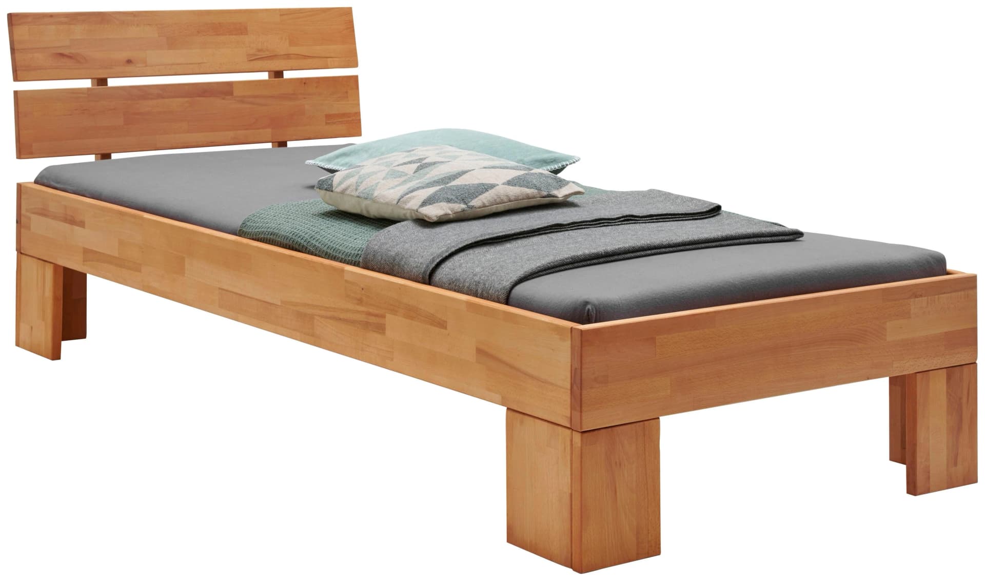 HOME AFFAIRE Massivholzbett Modesty II Naturfarben Kernbuche