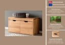 HOME AFFAIRE Dura Schuhbank Wildeiche Massivholz mit Schubladen Bild 3
