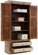 OTTO HOME Malati Stauraumschrank Braun Massivholz Bild 3