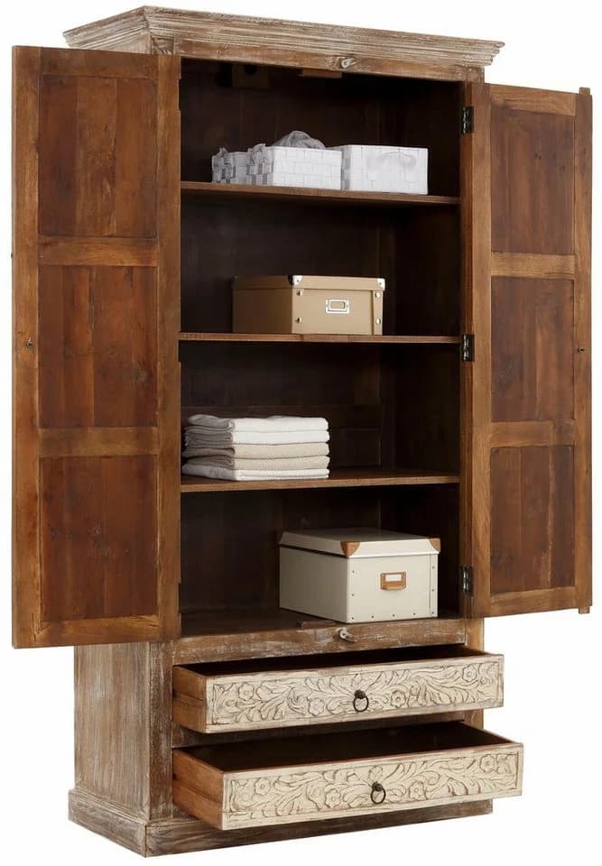 OTTO HOME Malati Stauraumschrank Braun Massivholz - Bild 3