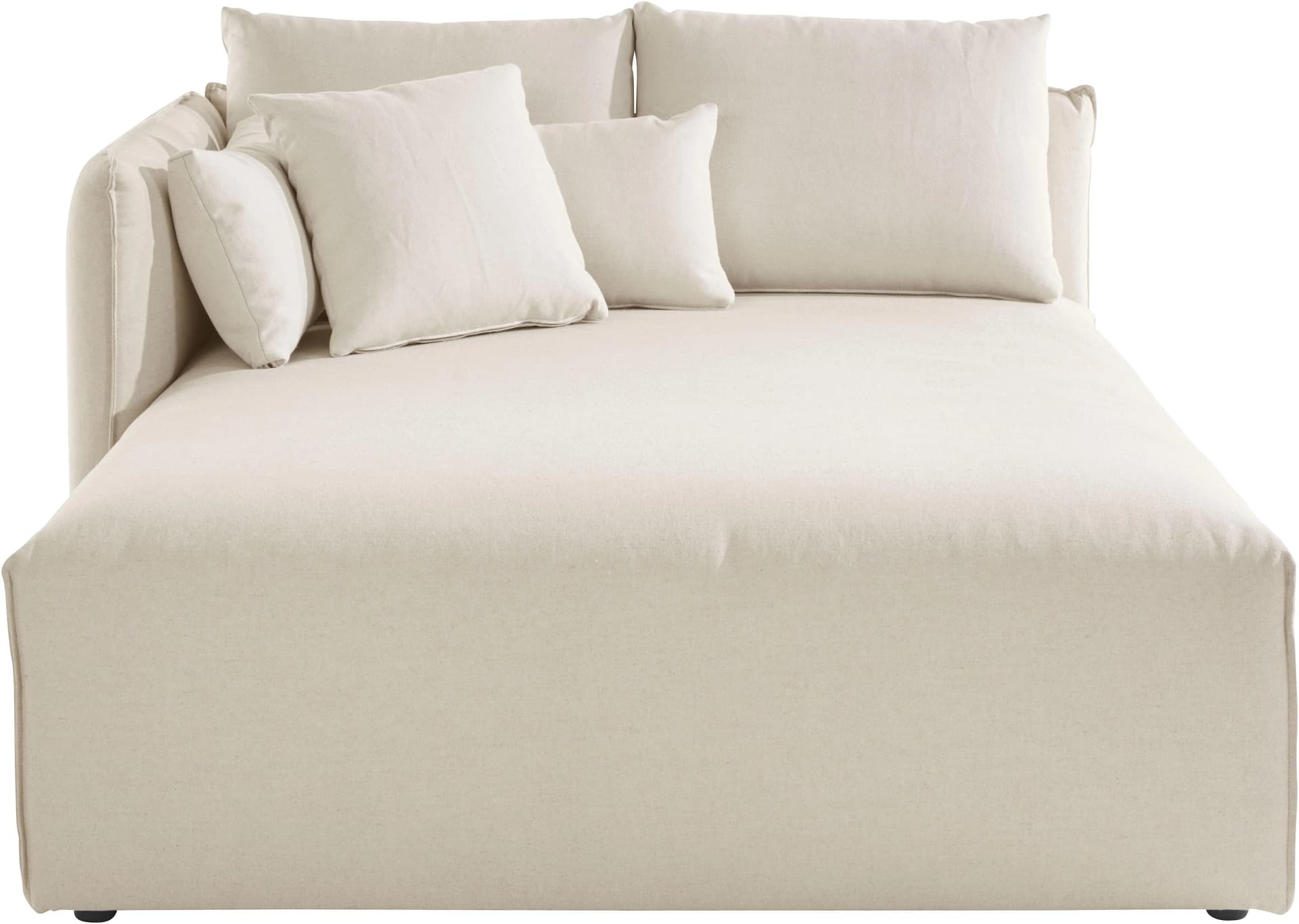 OTTO HOME Nöre Ottomane Beige Natur 60% Baumwolle 40% Leinen