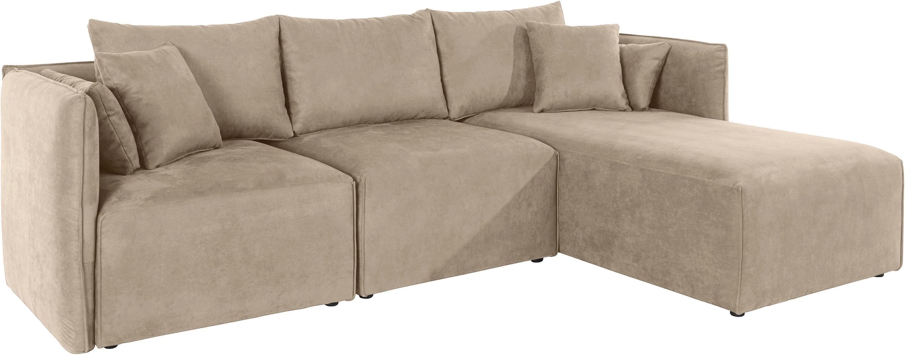 OTTO HOME Ecksofa Nöre L-Form Beige Luxus-Microfaser