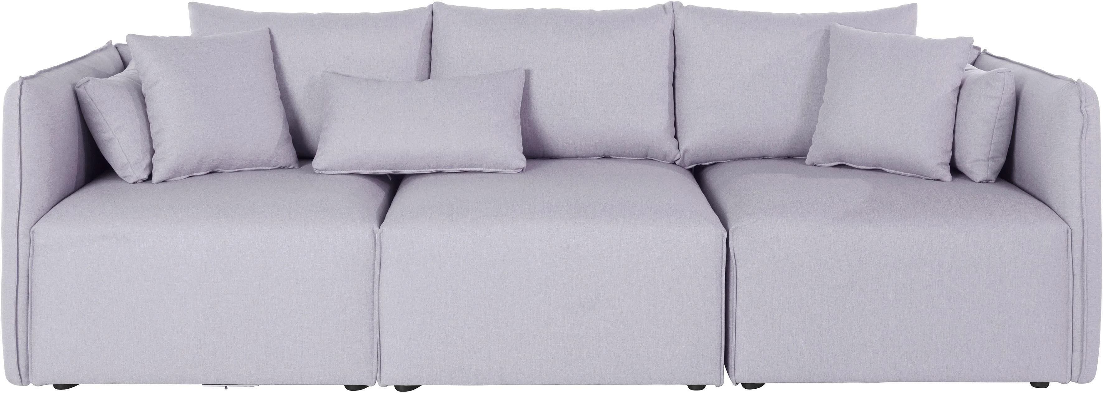 OTTO HOME Sofa Nöre 3-Sitzer Grau Polyätherschaum