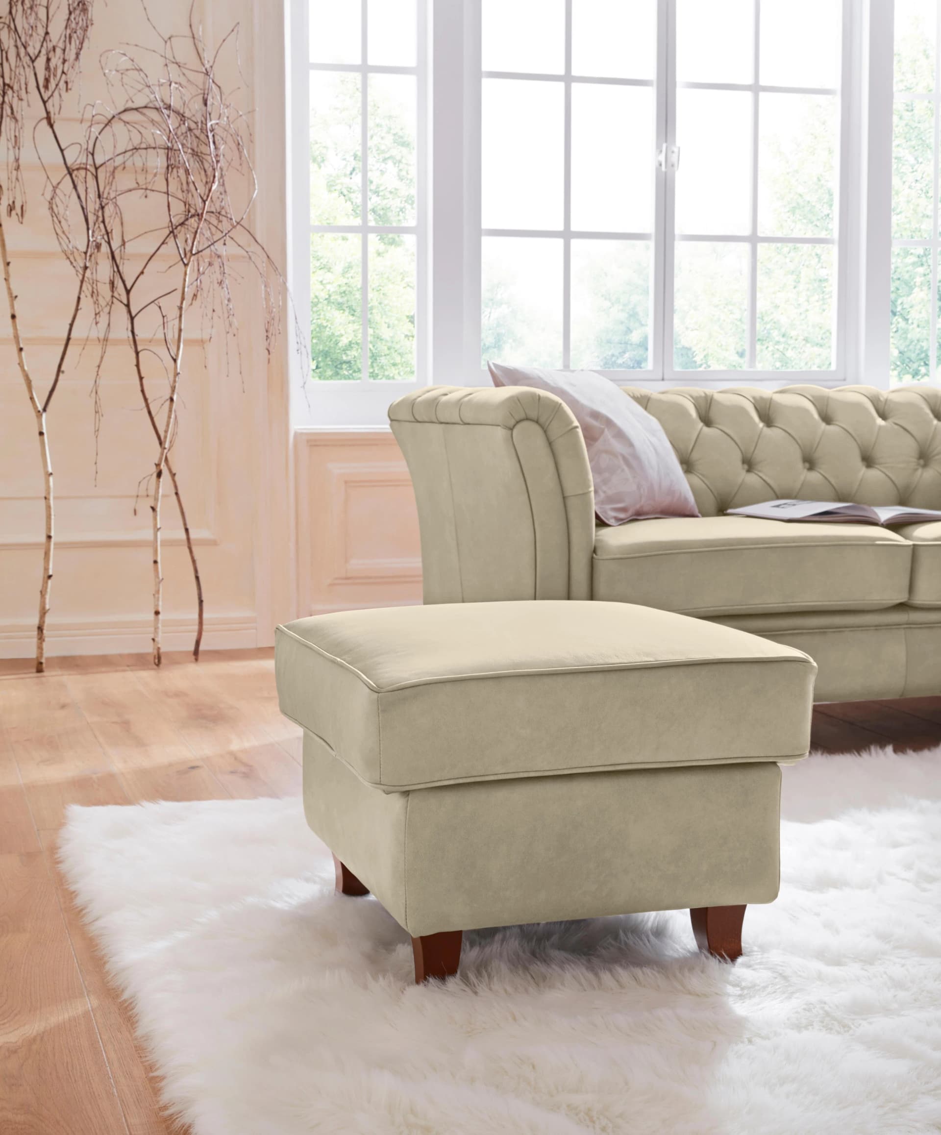 Home Affaire Polsterhocker Reims beige Chesterfield