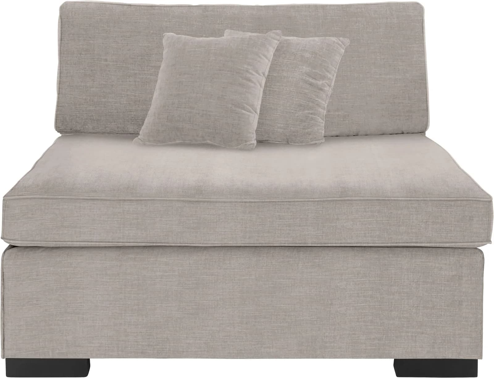 HOME AFFAIRE Skara XXL Sofa-Mittelelement Beige Samtvelours