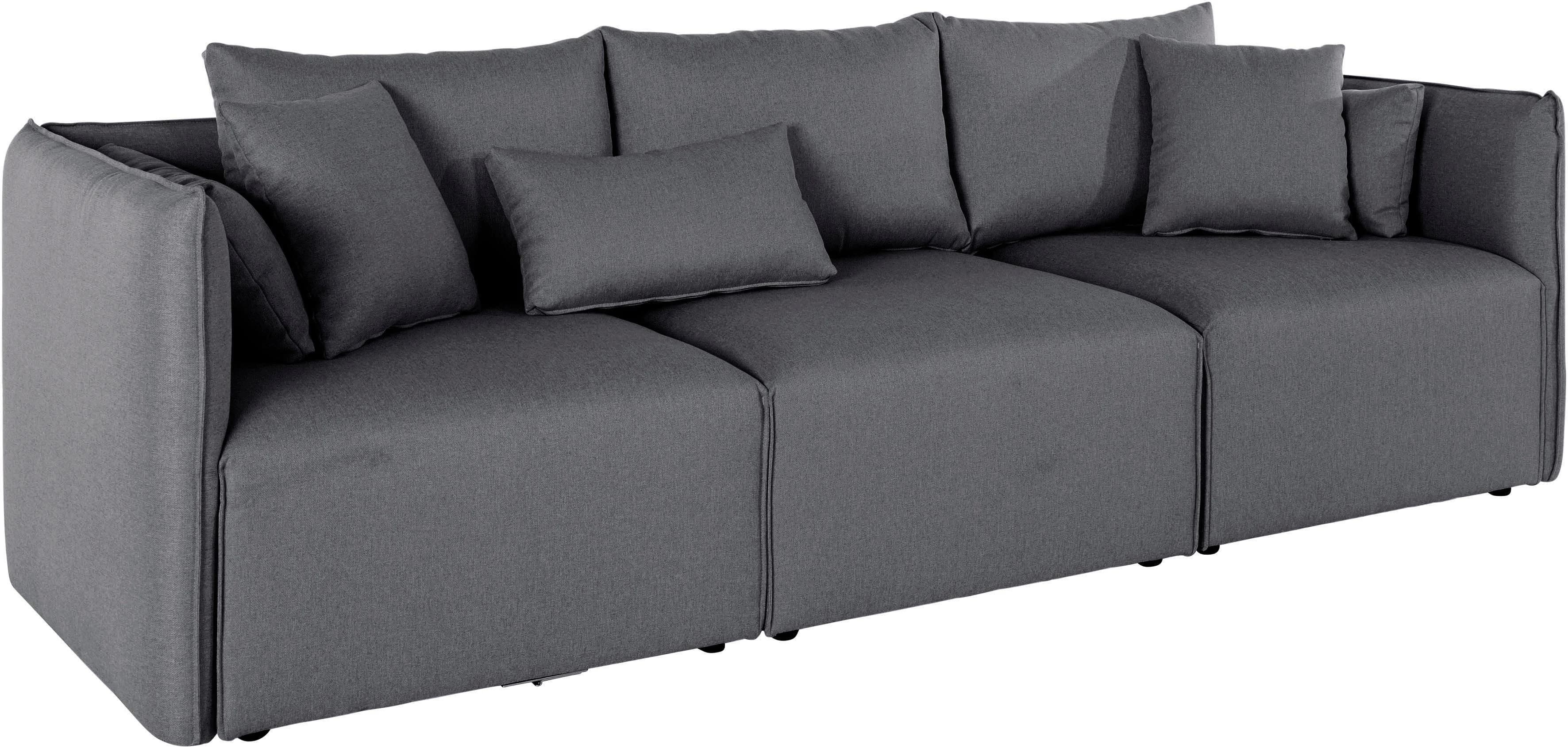 OTTO HOME Sofa Nöre 3-Sitzer Grau Polyätherschaum