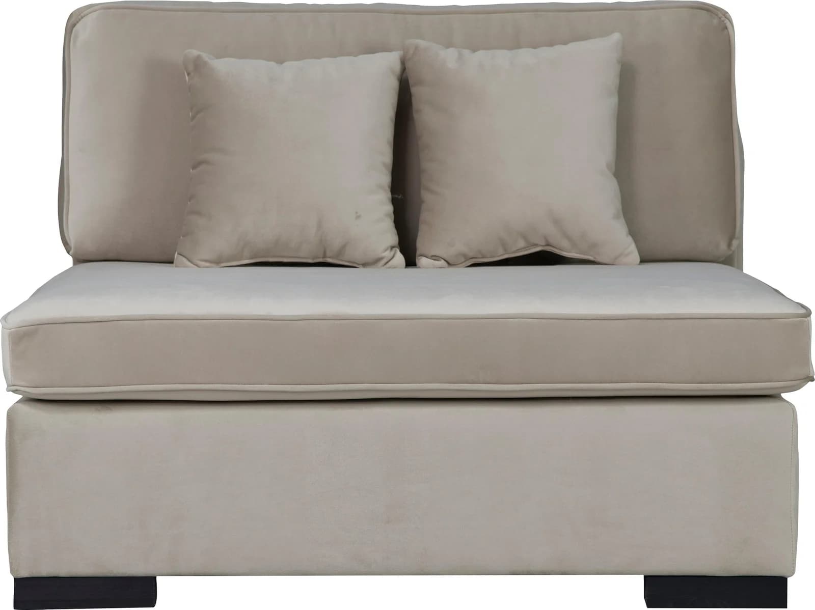 HOME AFFAIRE Skara XXL Sofa-Mittelelement Beige Samtoptik