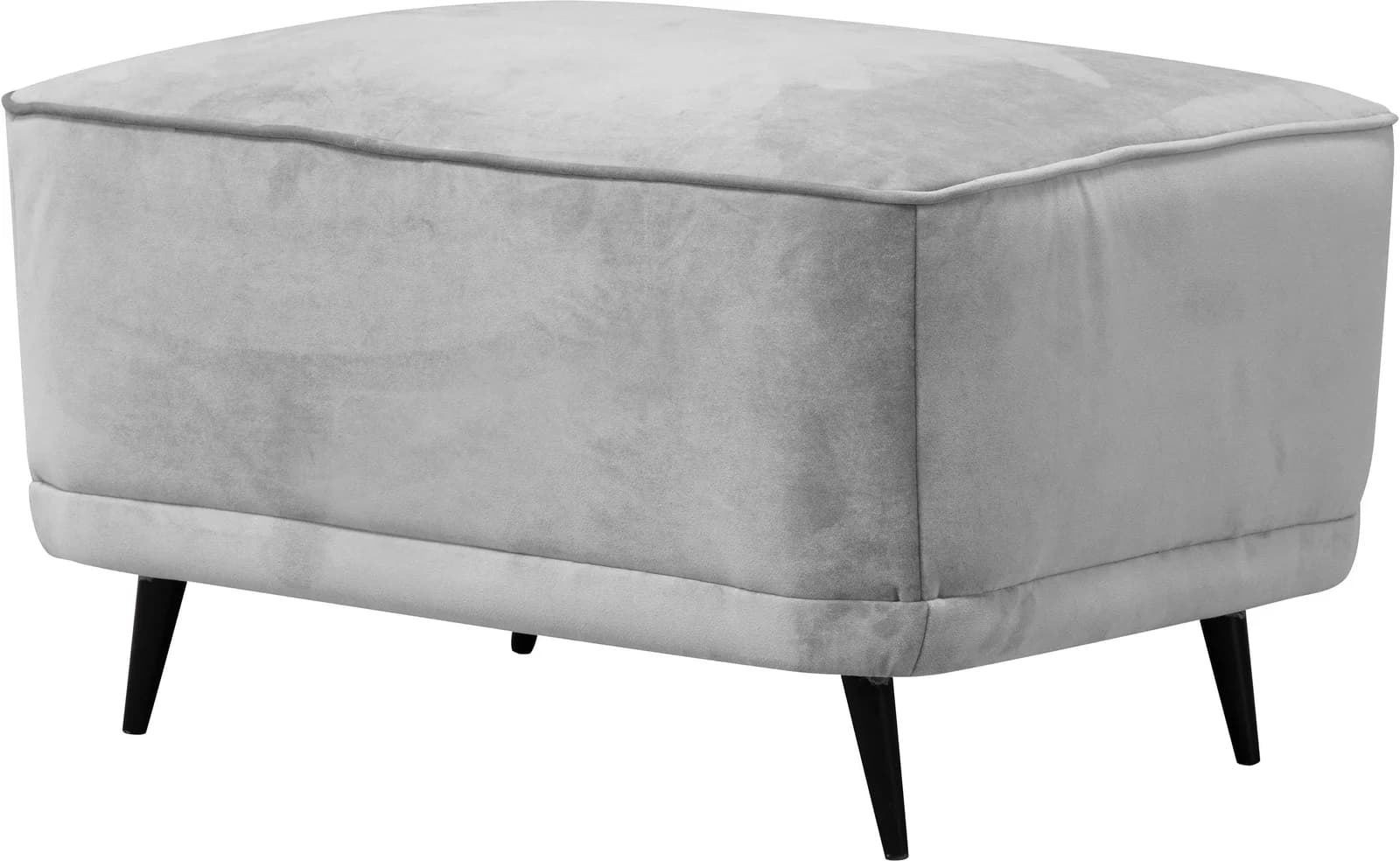 HOME AFFAIRE Polsterhocker Ashly Grau Samtoptik