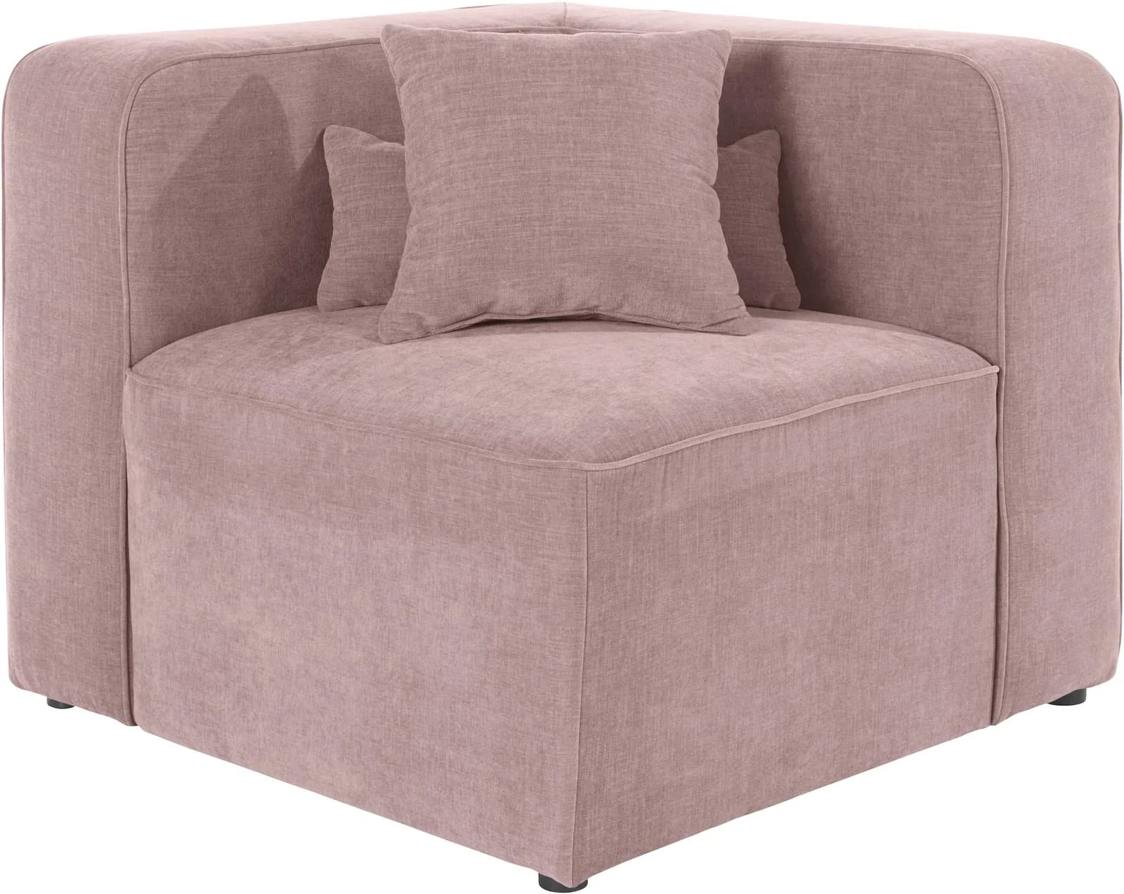 HOME AFFAIRE Sundstrup Sofa-Eckelement Rosa Samtoptik