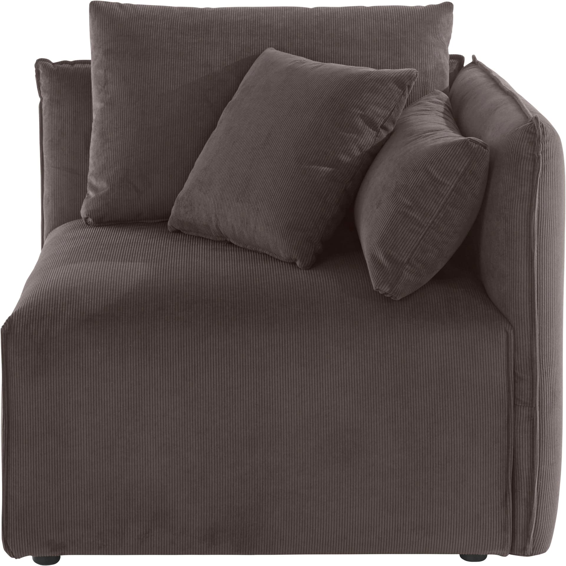 OTTO HOME Sofa-Eckelement Nöre Braun Samt