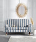 HOME AFFAIRE Rennes 2-Sitzer Sofa blau-creme Streifen Bild 2