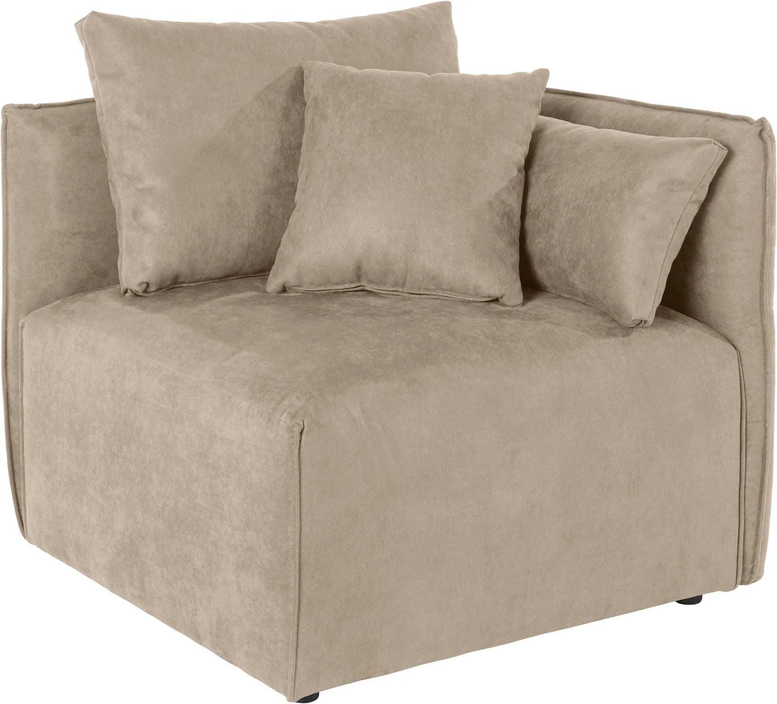 OTTO HOME Nöre Sofa-Eckelement Beige Samtoptik