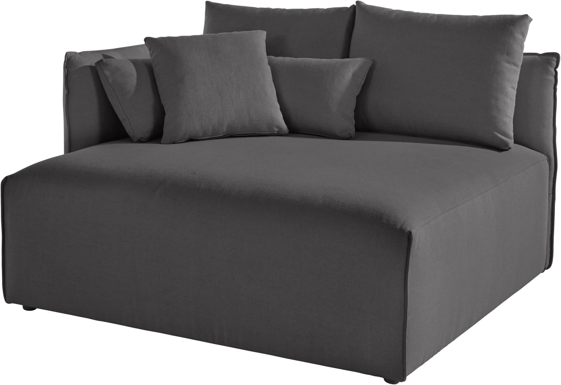 OTTO HOME Ottomane Nöre Grau 60% Baumwolle 40% Leinen