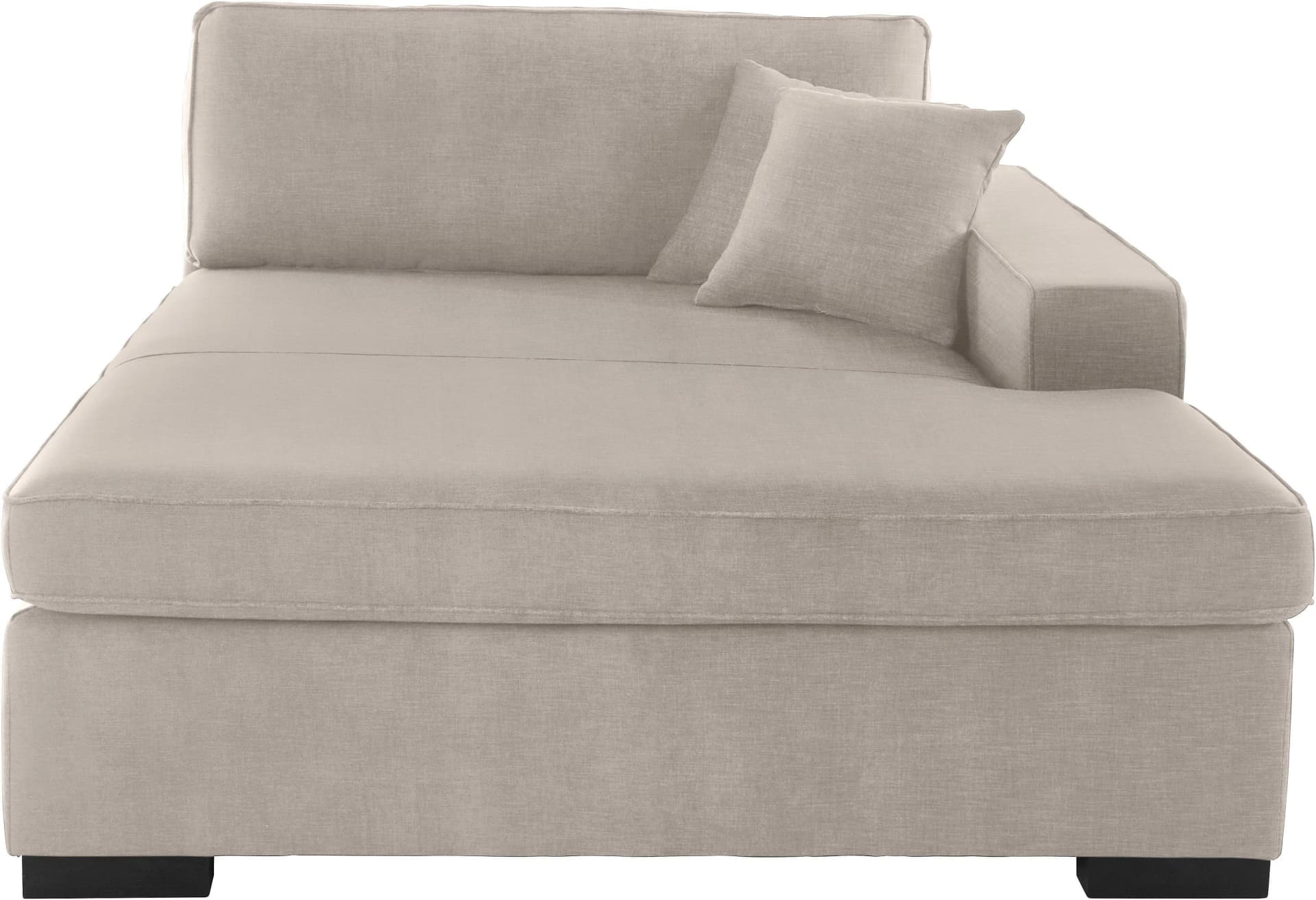 HOME AFFAIRE Skara XXL Sofaelement Beige Samtvelours Modul