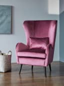 HOME AFFAIRE Sessel Salla Ohrensessel Lila Samtoptik Bild 2