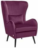 HOME AFFAIRE Sessel Salla Ohrensessel Lila Samtoptik Bild 4