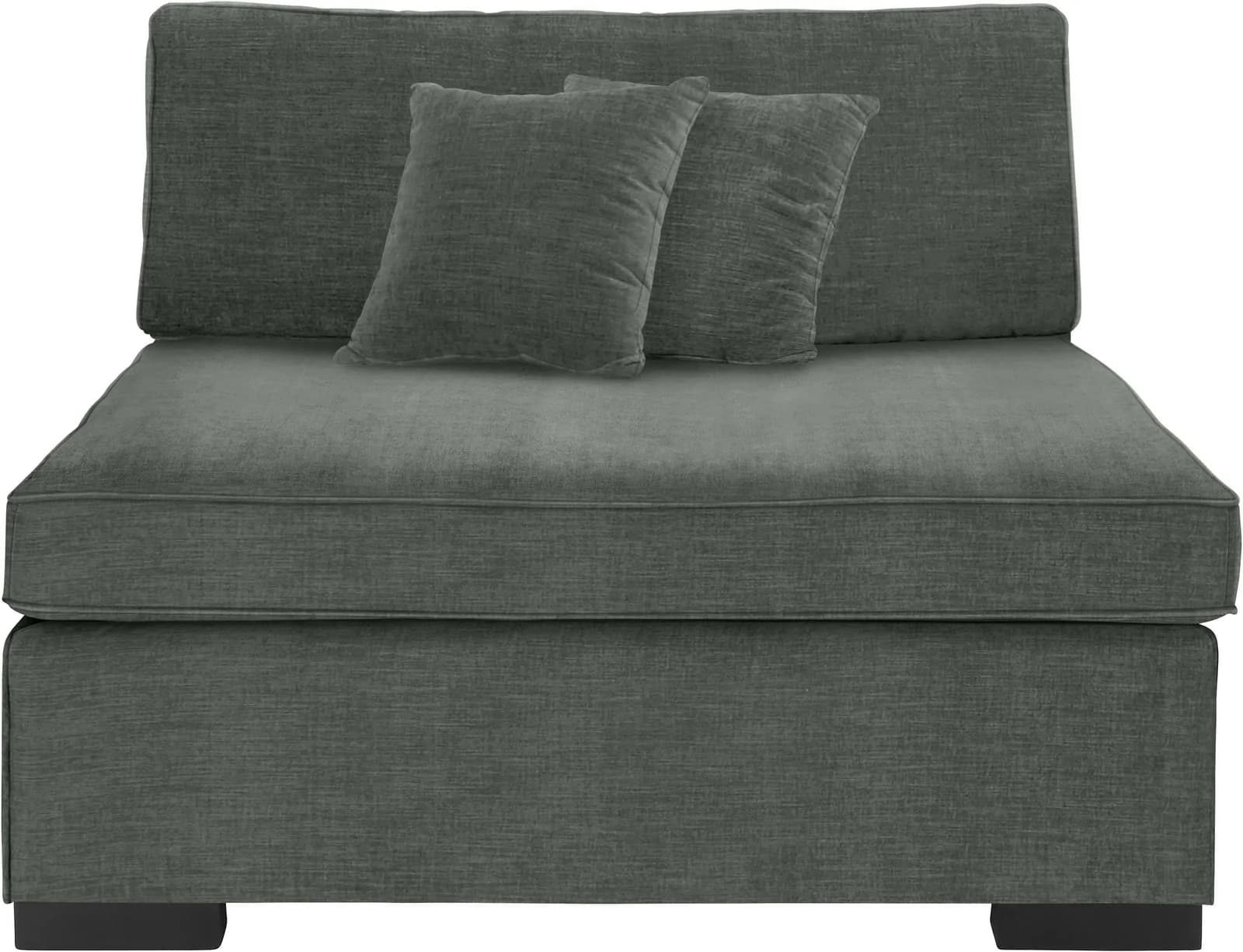 HOME AFFAIRE Skara XXL Sofa-Mittelelement grau Samtvelours