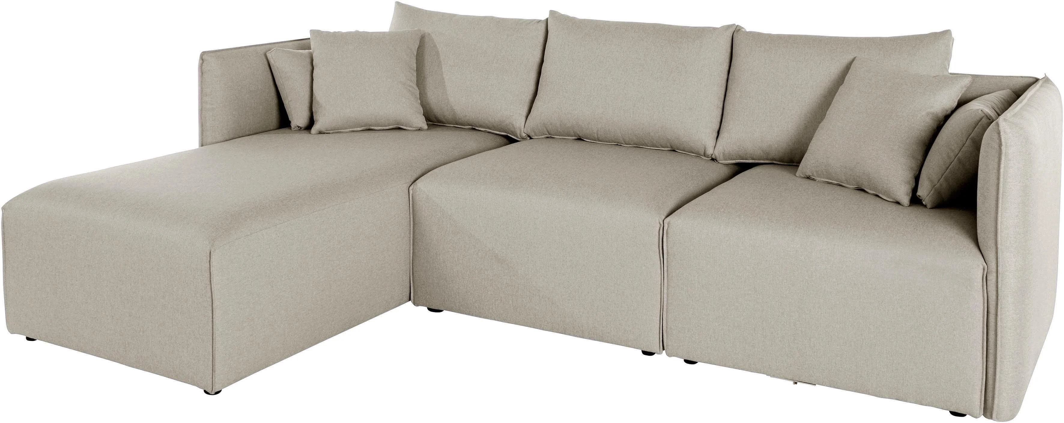 OTTO HOME Ecksofa Nöre L-Form Beige 3-teilig mit Ottomane