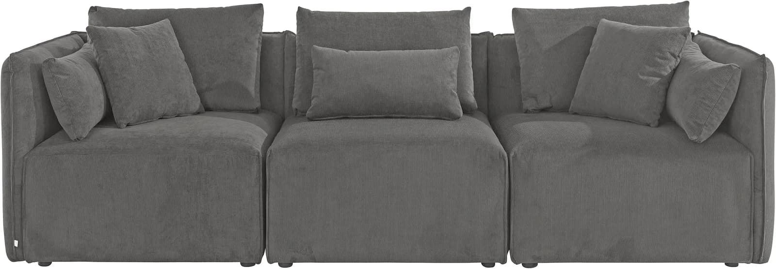 OTTO HOME 3-Sitzer Sofa Nöre Grau Samtcord