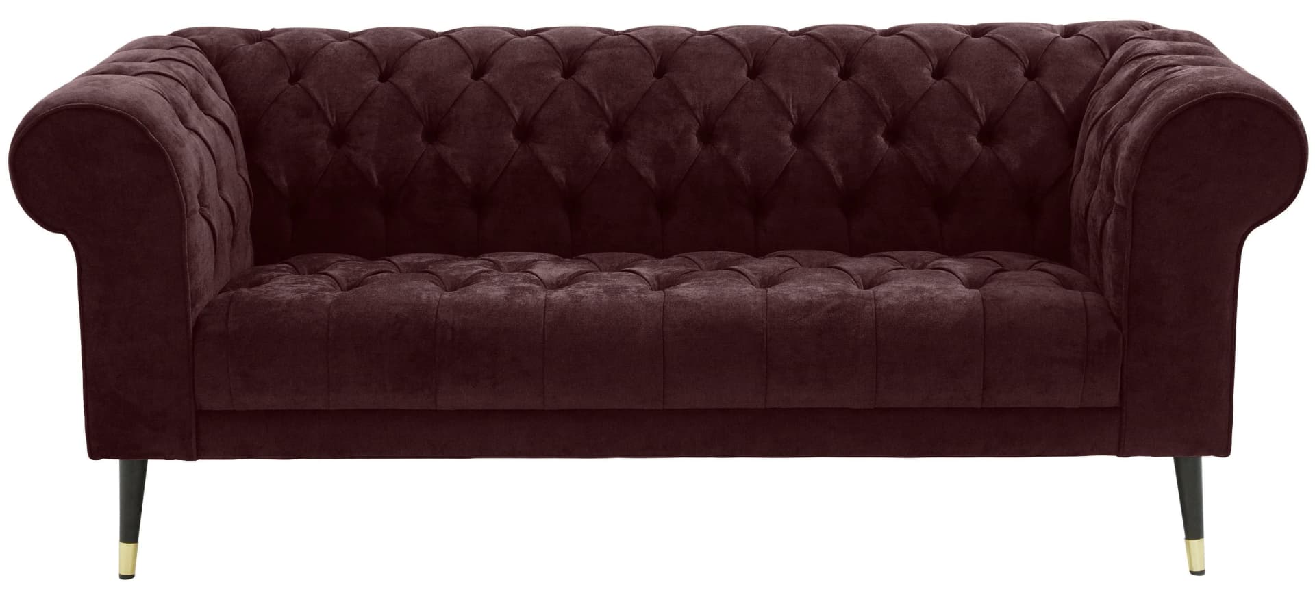 HOME AFFAIRE Chesterfield-Sofa Tinnum Rot 3-Sitzer Vintage