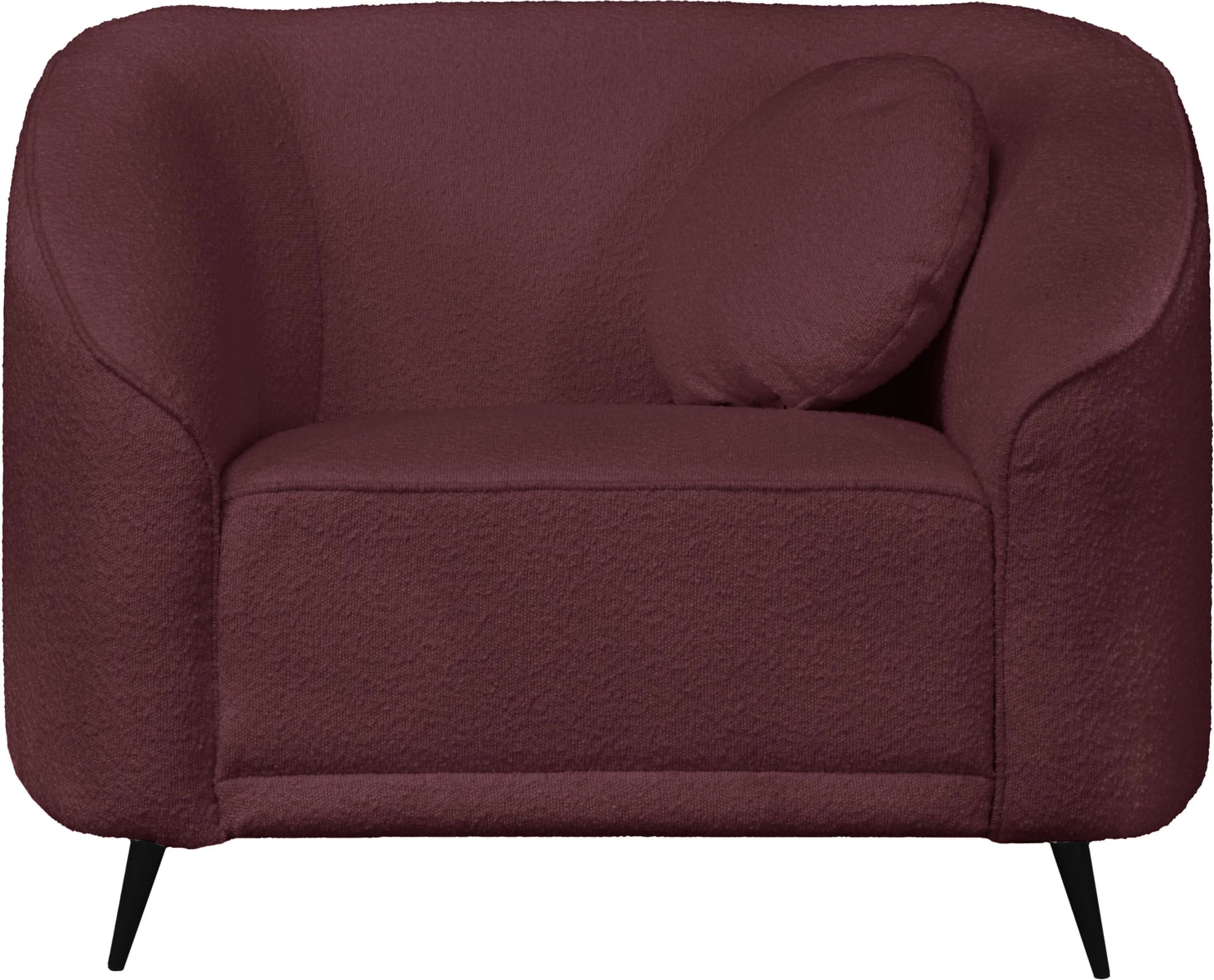 HOME AFFAIRE Sessel Ashly Weinrot Bouclé mit Zierkissen