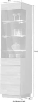 Home affaire Vitrine Laima Braun Eiche teilmassiv Landhausstil Bild 3