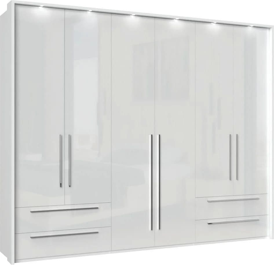 OTTO HOME Piano Drehtürenschrank Weiß Hochglanz mit Soft-Close und LED