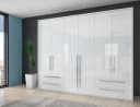 OTTO HOME Piano Drehtürenschrank Weiß Hochglanz mit Soft-Close und LED Bild 2