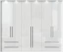 OTTO HOME Piano Drehtürenschrank Weiß Hochglanz mit Soft-Close und LED Bild 3
