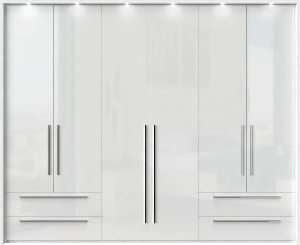 OTTO HOME Piano Drehtürenschrank Weiß Hochglanz mit Soft-Close und LED - Bild 3