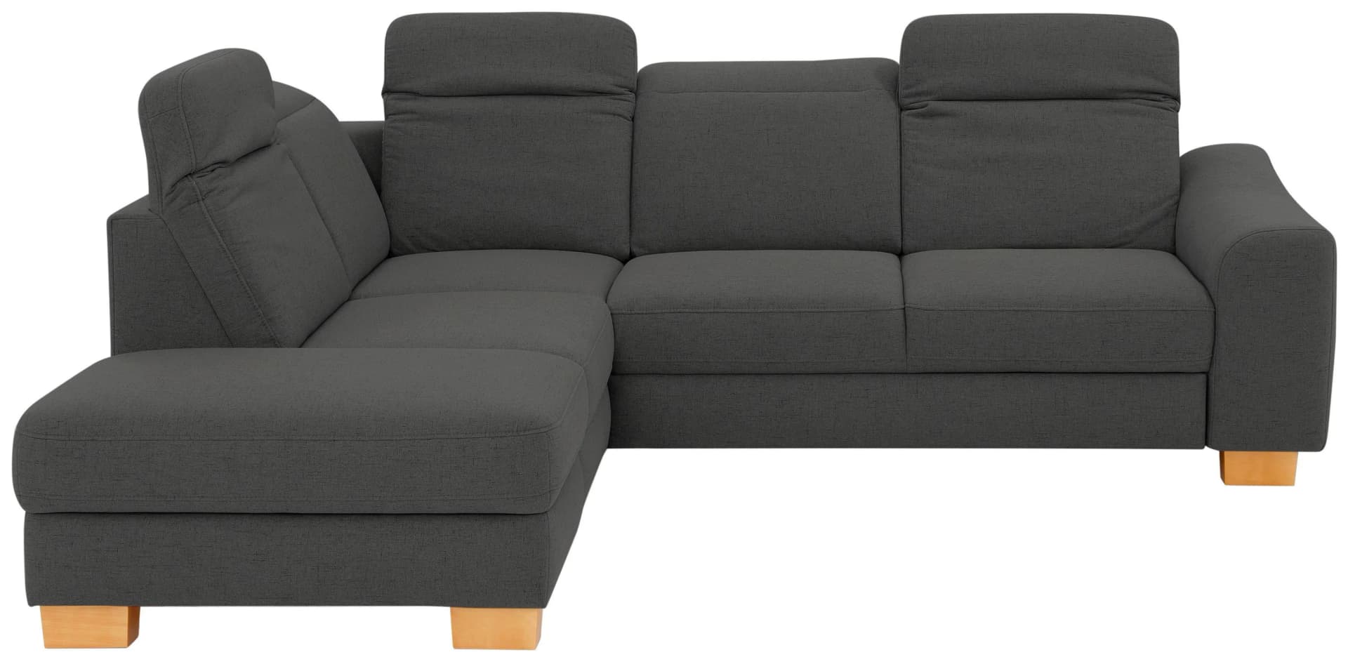 HOME AFFAIRE Ecksofa Dundee L-Form Anthrazit mit Bettfunktion