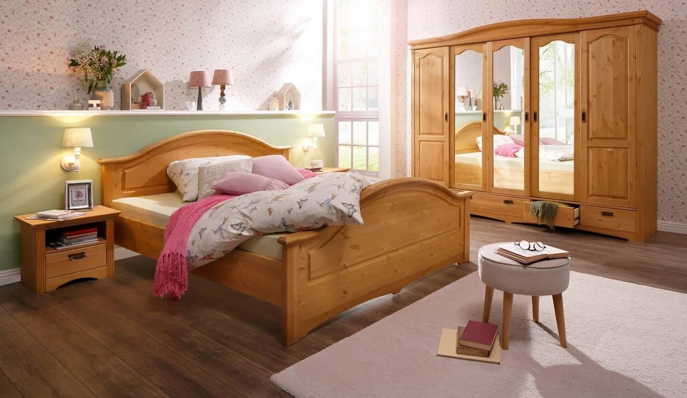 OTTO home Schlafzimmer-Set Konrad 4-tlg. Kiefer Landhausstil
