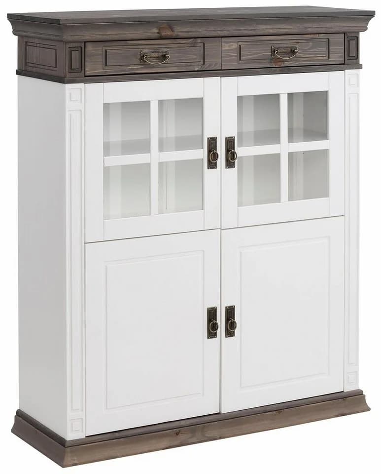 OTTO HOME Highboard Vinales Weiß Wengefarben Modern - Bild 2