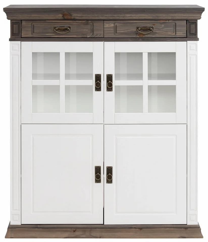 OTTO HOME Highboard Vinales Weiß Wengefarben Modern - Bild 4