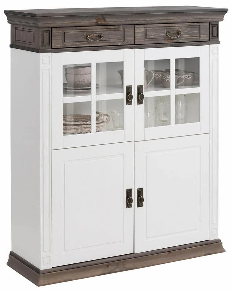 OTTO HOME Highboard Vinales Weiß Wengefarben Modern - Bild 5