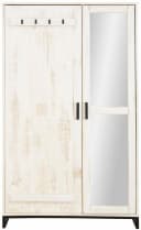 OTTO HOME Santos Garderobenschrank Weiß Massivholz mit Spiegel Bild 1