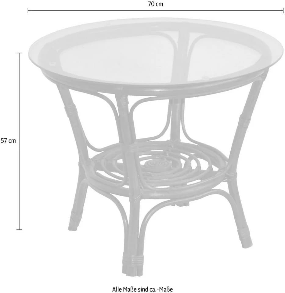 Home Affaire Beistelltisch Braun Rattan Geflecht